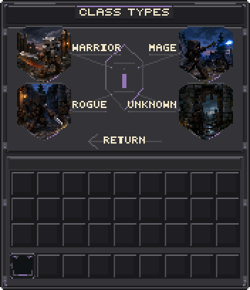 Class Menu · Information Card