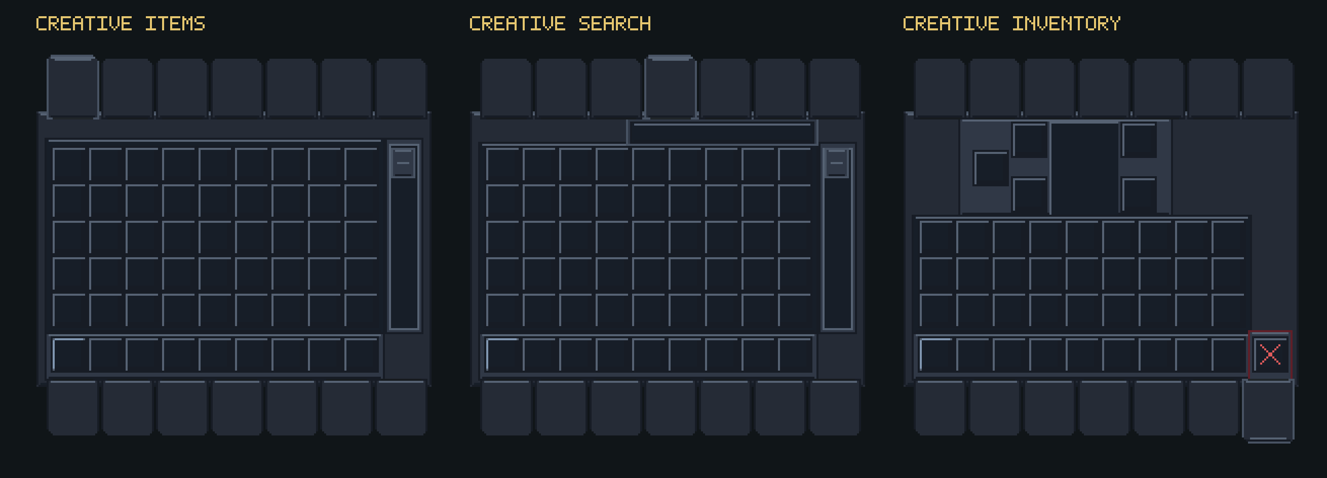 Creative Inventory · Dark Theme