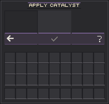 Equipment Workbench · Catalyst Empty