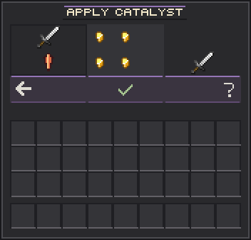 Equipment Workbench · Apply Catalyst