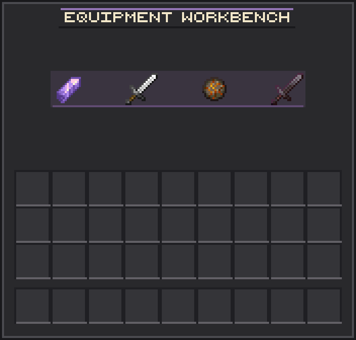 Equipment Workbench · Staged