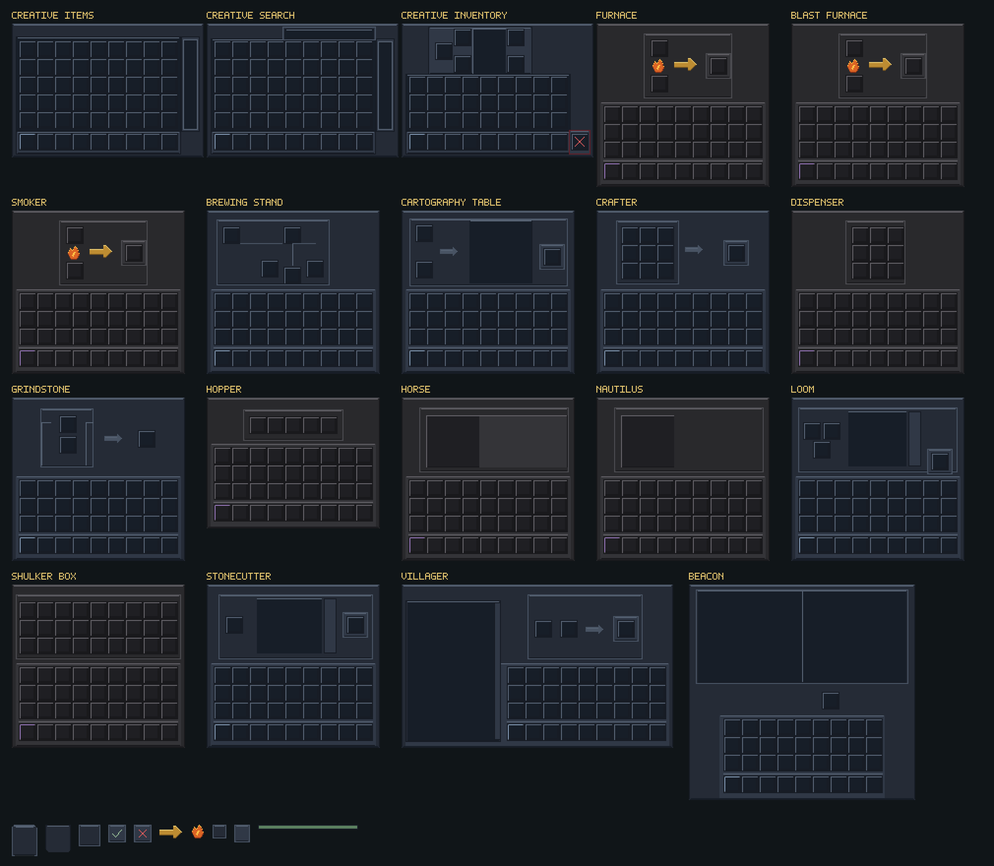 Vanilla GUI · Dark Containers